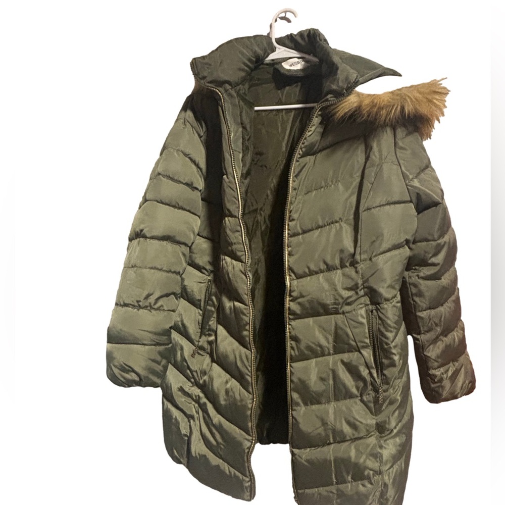 Wuzhifeng Olive Green Puffer Coat